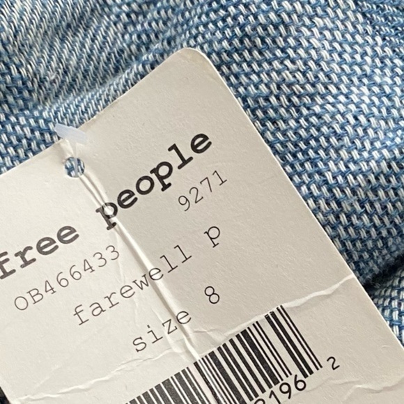 NWT Free People Double The Fun Chambray Wrap Skirt - Picture 8 of 9